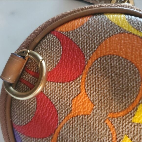 Coach Rainbow Signature C Coin Purse - Picture 4 of 8